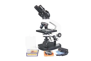 Wholesale Lot 10 Pcs LED Binocular School Science Microscope & Slide Kit HLS EHS - Picture 1 of 1
