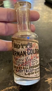 1890's bottle w/label "HOYT'S GERMAN COLOGNE E. W. HOYT & CO. LOWELL. MASS." - Picture 1 of 8