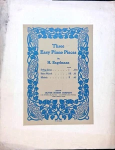 Swing Song Sheet Music Beginner Piano Solo Grade 1 Hans Engelmann Large Format - Picture 1 of 3