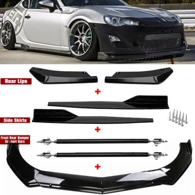 Front Bumper Lip Spoiler Splitter+Side Skirt+Rear Lip For Scion FR-S 13-16 Foto 1 de 4