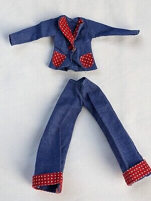 Vintage Disco Girls Dolls Clothes Hot Shot Outfit - Bell Bottom Trouser Suit • 9.59£