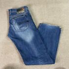 G Star Jeans Mens 33/32 Blue Attacc Low Straight Denim Pockets Trousers Casual