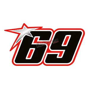 NICKY HAYDEN 69 WSBK 2016 RACE NUMBER STICKERS DECALS GRAPHICS x3 - Picture 1 of 1