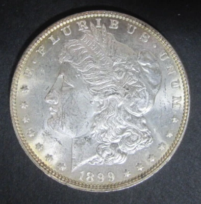 1899-P Morgan Silver Dollar BU Blast White Almost Proof Like Key Date ~ Free S/H - Image 1 of 2