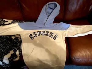 SUPREME Hoodie Medium M ARC LOGO Light Blue and White EUC RARE! - Picture 1 of 8