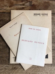 3 brochures sur Bernard Dufour par René de Solier - Picture 1 of 22