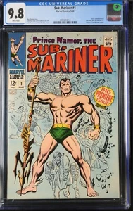 Sub-Mariner #1 CGC 9.8 (1968) weiße Seiten! Erster Solo Titel - Bild 1 von 2
