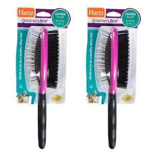 2 PACK: Hartz Harts Groomer's Groomers Best Combo Dog Brush Dogs Comb Pet Pets - Picture 1 of 4
