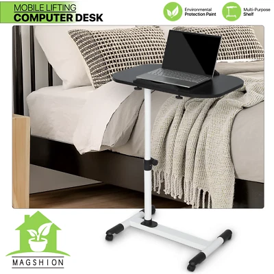 MAGSHION [SWIVEL ROLLING LAPTOP DESK]Adjustable Height Table Stand Home Sofa Overbed Tray