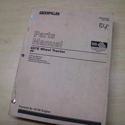 CAT Caterpillar 657E Tractor Scraper Parts Manual Book 1998 catalog spare pan pp - Image 1 of 4