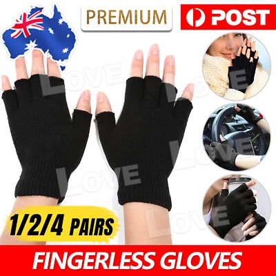 WINTER FINGERLESS GLOVES WOMEN MEN FASHION NEW HOT SELLING KNIT FASHION AUS - image 1 of 4