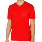 Nike Roger Federer Stealth pocket tee, adult L red with various RF logo colours