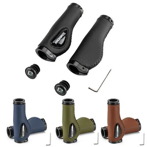 ROCKBROS Bicycle Handlebar Grips Bike Double Lock Rubber Grips Anti-skid 2.22cm - Picture 1 of 18