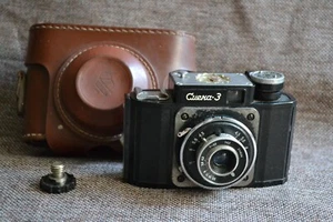 Vintage Smena-3 GOMZ LOMO Film Camera 35mm USSR Soviet Lens T-22 - Picture 1 of 9
