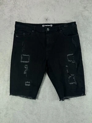 Pantalones Cortos de Moto Denim 40 Denim CRYSP Negros Pantalones Cortos de Jean Ropa de Calle Envejecidos Foto 1 de 4