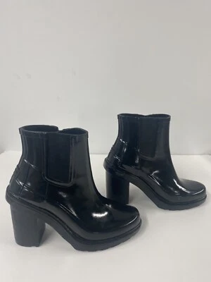 Botas de lluvia Chelsea Hunter originales de tacón alto para mujer talla 3 UK RARAS Foto 1 de 4