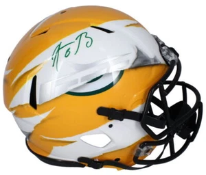 Aaron Rodgers Autographed Packers / Jets ECC Ripped Authentic Helmet Fanatics - Picture 1 of 4
