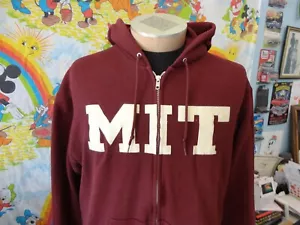 Felpa con cappuccio e zip vintage MIT Massachusetts Institute of Technology Champion M - Foto 1 di 5