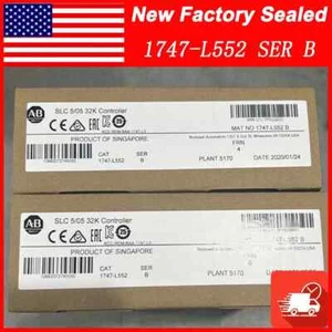 New Sealed Allen Bradley 1747-L552 Ser B SLC 500 5/05 32K Memory 1747L552 - Imagen 1 de 3