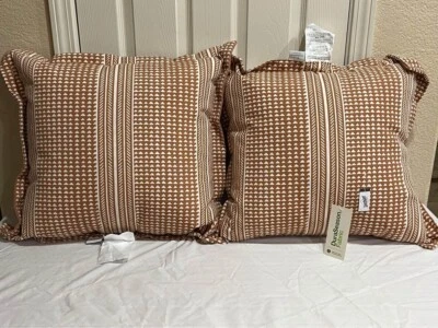 Nuevo cojín geométrico de tela naranja para respaldo de asiento profundo XL almohada para patio Foto 1 de 2