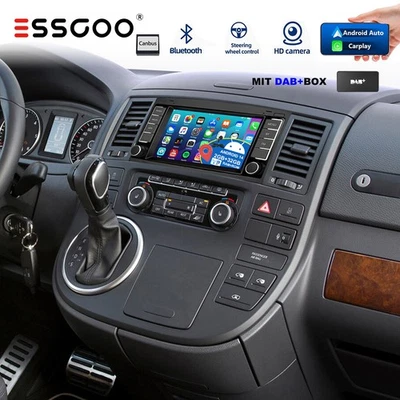 7" Autoradio Für VW Touareg 7L Transporter T5 Multivan V Android DAB GPS NAV SWC - Bild 1 von 4