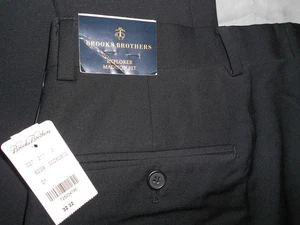 NEW BROOKS BROTHERS 32 x 32 dress pants black MADISON FIT STRETCH WOOL men's - Picture 1 of 6