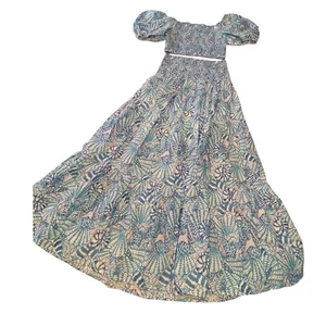 Maxi Set Lilly Pulitzer Aston Azul Amalfi Por la Orilla del Mar $278 Talla Pequeña Resort - Imagen 1 de 10