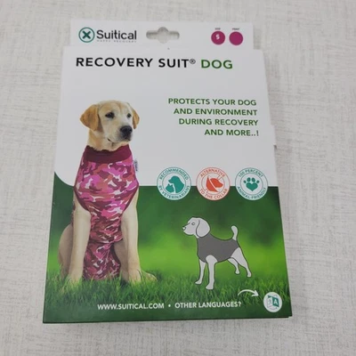 Traje de recuperación adecuado para perros talla pequeña camuflaje rosa Foto 1 de 4