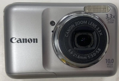Canon Powershot A800 Working digi cam PC1592 10MegaPixels 3.3xOptical Zoom (GGR) - Image 1 of 4