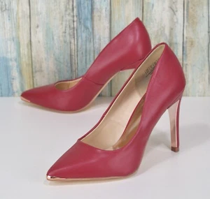 Jenn Ardor Red Stiletto Pumps Size 6.5 Tall 4" Heels - Picture 1 of 12
