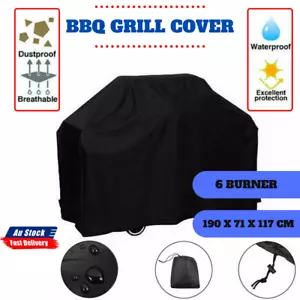 6 Burner BBQ Cover Waterproof Outdoor Gas Charcoal Barbecue Grill Protector - Picture 1 of 9