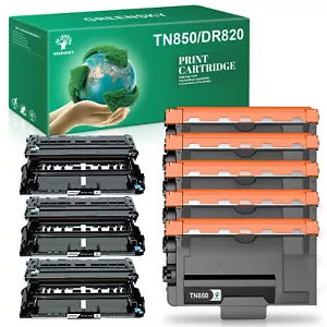 Toner 5xTN850 + batteria 3xDR820 per Brother TN850 HL-L6200D HL-L6300DW MFC-L6800DW - Foto 1 di 4