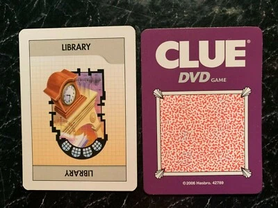 Clue DVD Library LOCATION CARD Game Replacement Piece 2006 Hasbro - Image 1 of 3