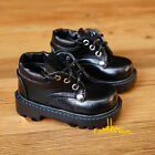 1/4 1/3 UncleSSDF BJD Doll Student PU Leather Shoes Thick Sole Rivet Deco Black