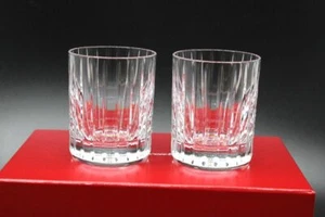 Baccarat Harmonie Tumbler Crystal Clear Glass Pair Set of 2 With Box # - Picture 1 of 6