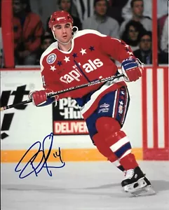FOTO FIRMADA PAT PEAKE AUTOGRAFIADA WASHINGTON CAPITALS 8"" X 10"" CON CERTIFICADO DE AUTENTICIDAD - Imagen 1 de 1