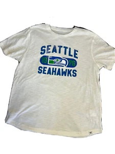 Fanatics White Seattle Seahawks T-shirt Distressed Short Sleeve XL - Picture 1 of 9