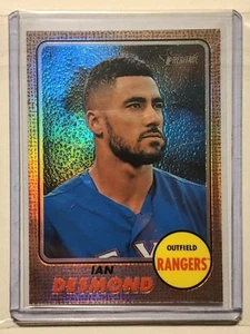 2017 Topps Heritage Ian Desmond #458 CHROME REFRACTOR #343/568 Rockies - Picture 1 of 2