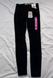 Jeans ajustados rasgados de tiro medio denim Co. negros denim para mujer talla 6 W25 del Reino Unido - Imagen 1 de 14