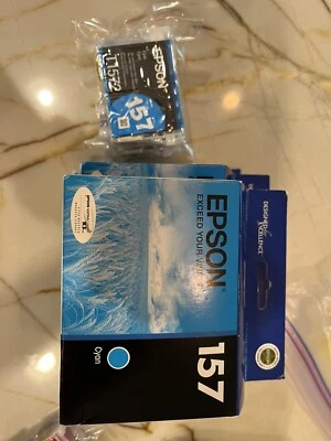 Epson 157 Cyan Ink Cartridge Expired Various Dates Buy All 3 For $35 - Image 1 of 2