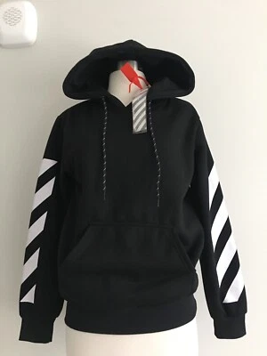 SUDADERA CON CAPUCHA NEGRA NUEVA CON ETIQUETAS OFF WHITE VIRGIL ABLOH MAIN LABEL TALLA M Foto 1 de 4