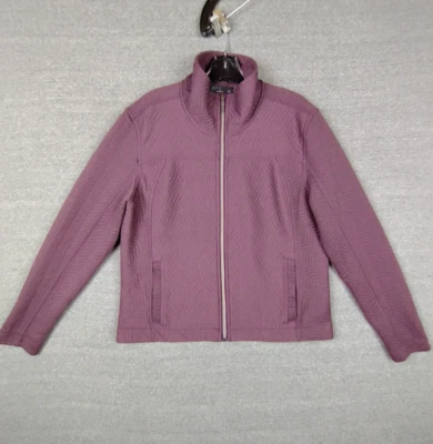 Prana Mujer Jacekt XL Púrpura Cremallera Completa Luz Espiga Gorpcore Senderismo Camping Foto 1 de 4