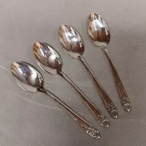 International Silver Melody 1954 Teaspoons 4 Silverplated 6" - Picture 1 of 6