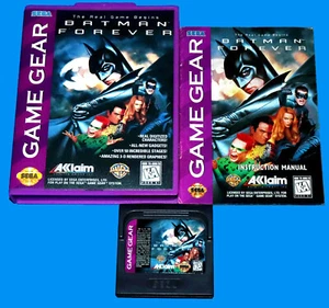 TESTED Sega GAME GEAR Authentic BATMAN FOREVER Completed with Manual in NEW Box - Picture 1 of 12