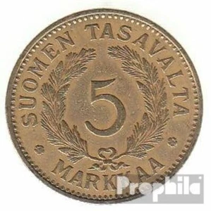 Finland km-no. 31 1933 very fine Aluminum-Bronze very fine 1933 5 Markkaa Crest - Picture 1 of 1