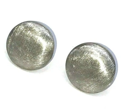 925 Sterling Silver 22 mm Post Earrings with Rhodium - Image 1 of 3