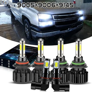 Para For Chevy Silverado 1500 2500 HD 2003-06 Faros LED Kit de luces antiniebla - Picture 1 of 10