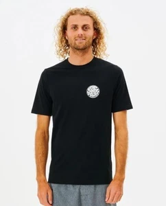 RIP CURL Men's S/S T-Shirt ICONS OF SURF - Black -Size Large - NWT - LAST ONE - Picture 1 of 3
