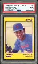 Sammy Sosa Rookie Card 1990 Star #61 PSA 9