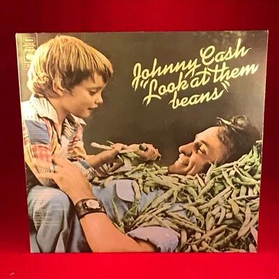 JOHNNY CASH Look At Them Beans 1975 UK VINYL LP CBS record original - Image 1 of 3